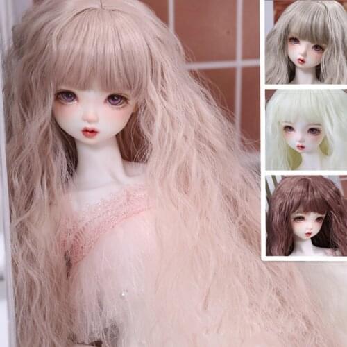 New Arrival 1/3 1/4 1/6 High Temperature Wire Curly Fashion Style BJD Wig Super For Doll Hair Wig