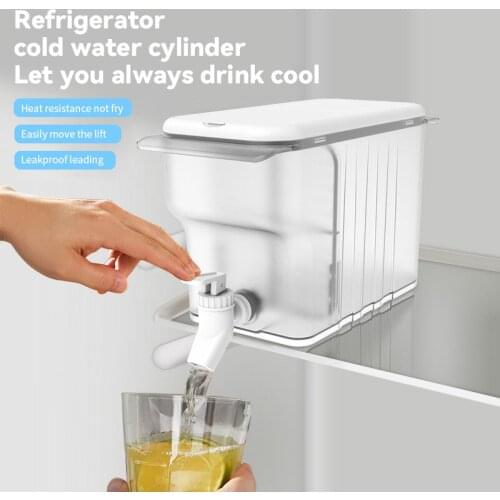 New Large Refrigerator Cold Kettle With Faucet Lemonade Bottle Drinkware Kettle Pot Beverage Dispenser Cool Water Bucket Kitchen