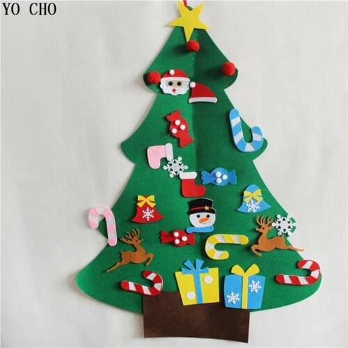 Whholesale Cheap Christmas Decoration Hanging Ormament Kids Love DIY Felt Christmas Tree Christmas Gifts and Decoration Choice