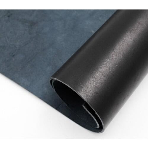 2.0mm first layer of geniune leather cowhide Vegetable tanned leather 2.0mm thickness paint for skin black color