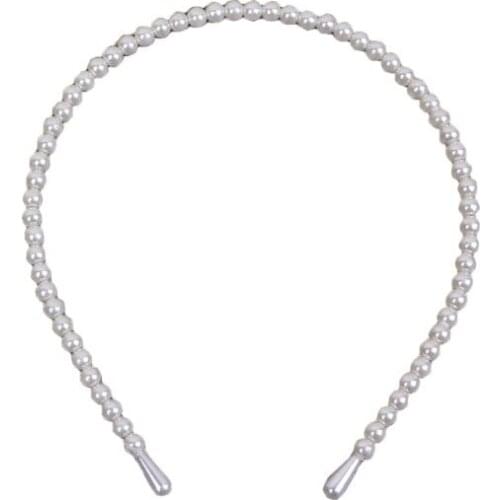 Glossy Faux White Pearl Hairband Headband Hair Band Bands With Hair Holder Hoop