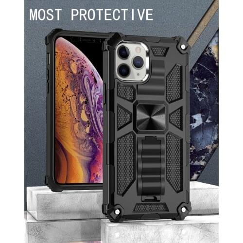 For Phone 12 Mini 11 Pro 12 Pro Max XS XR X 7 8 Plus Cases Shockproof Armor Case Ring Stand Bumper Phone Back Cover Phone Case
