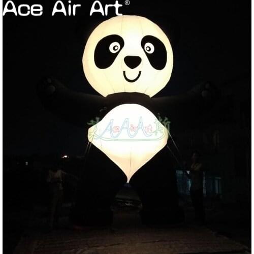 Advertising inflatable product cartoon for outdoor with led lights giant inflatable panda
