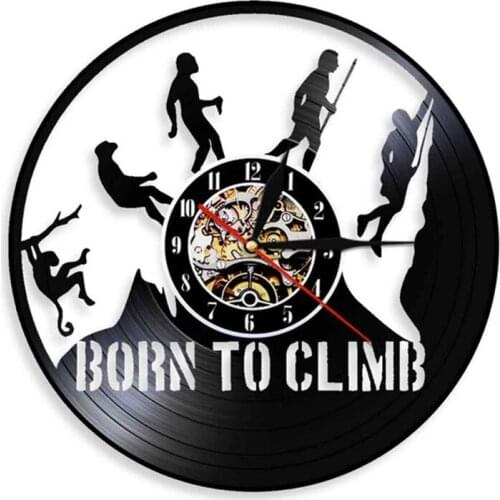 Climbing Vinyl Wall Clock Gift For Climber Climbing Wall Art Decor Rock Climbing Mountain Climber Everest Gift Home Decor