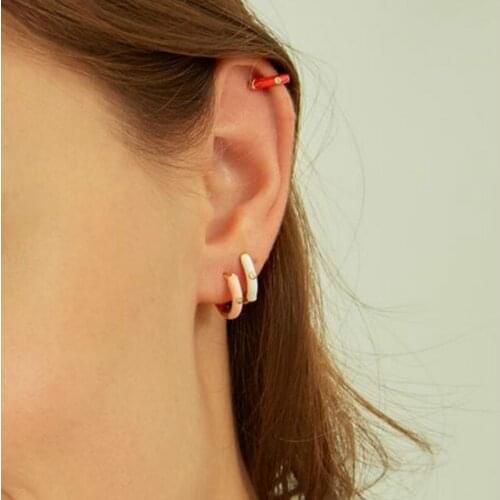 2 Pieces/set of Vintage Gold Color Dripping Ear Clip Earrings Earrings Round Hoop Earrings Hoop Earrings Fashion Jewelry