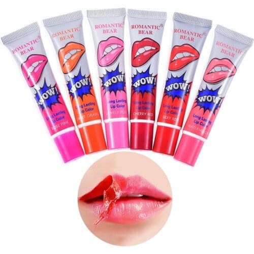 Magic Peel Off Liquid Lipsticks Moisturizer Waterproof Long Lasting Sexy Red Lip Gloss Lint Makeup Lip Stick Women Cosmetics
