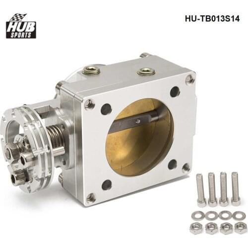 High Flow Aluminum Silver Intake Manifold 70mm Throttle Body Performance Billet For Nissan SR20DET HU-TB013S14