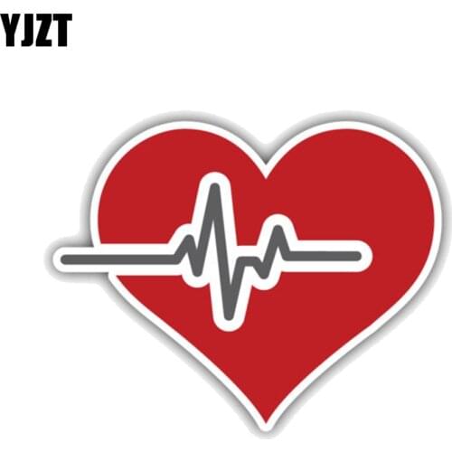 YJZT 12.7CM*10CM Cute Heart Medicine Symbol Emblem PVC Motorcycle Car Sticker 11-00401