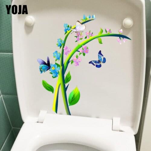 YOJA 23.8X16.5CM Colorful Cartoon Squid WC Toilet Decals Home Room Decoration Wall Sticker T1-2289