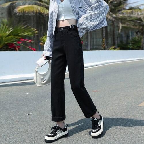 Woman Casual Pants Wide Leg Jeans Harem Denim Trousers Jeans Boyfriend Denim Pants Women Pants Jeans High Waist Vintage New 2021