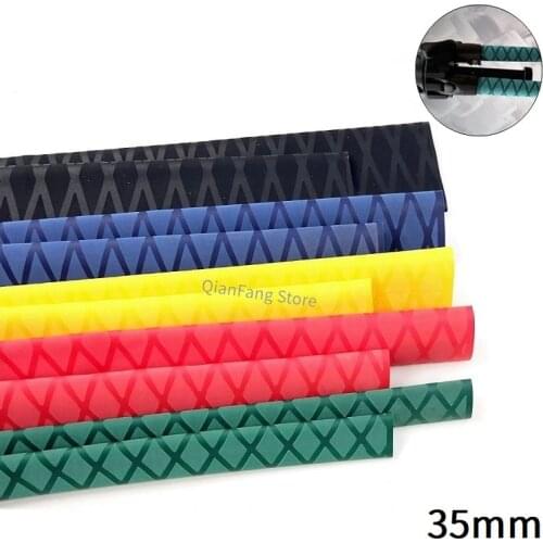 1M 35mm Anti Slip Heat Shrink Tube for Fishing Rod Bicycle Wrap Electric Insulation Nonskid Waterproof Handle Racket Grip Sleeve