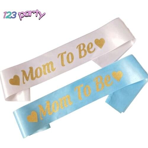 1pc Baby Shower Satin Ribbon Mom To Be Sashes Shoulder Strap Mothers Day Party Decorations bride to be party supplies