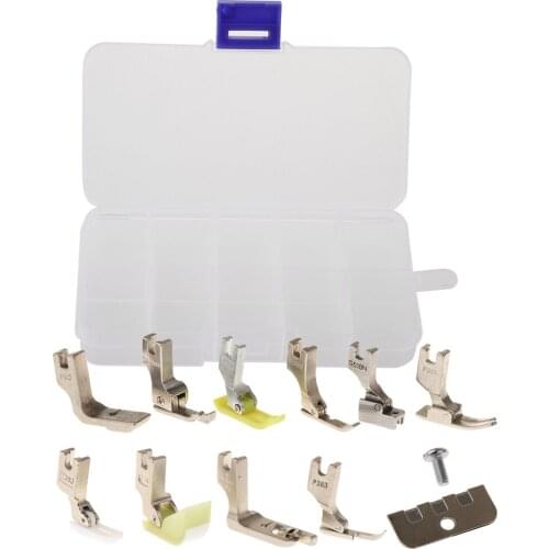 13pcs Industrial Sewing Machine Feet Set Zipper Gathering Shirring Hemming