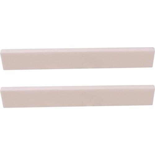 2pcs Blank Bone Guitar Saddle For Guitar Mandolin Banjo Ukulele Guitar Accs