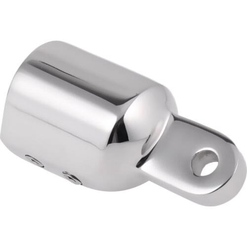 4 x Bimini Top Eye End Cap Boat Fittings 316 Stainless Steel Marine Hardware, Fits 7/8 inch 22mm OD Round Tube, Silver