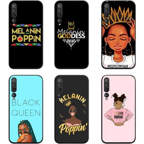 Afro Black Girl Magic Queen Melanin Poppin Phone Case For Xiaomi Mi Note 10 Lite Mi 9T Pro xiaomi 10 CC9 9SE