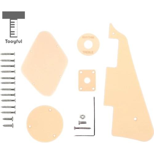 Tooyful Cream LP Guitar Pickguard&Cavity Cover&Selector Plate&Switch Cover&Bracket&Screws for LP Guitar Parts
