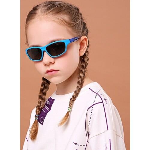 Childrens Sports Polarized Fashion Sunglasses Silicone Flexible Safety Kids Outdoor Riding Boys Girls Shades Eyewear UV400