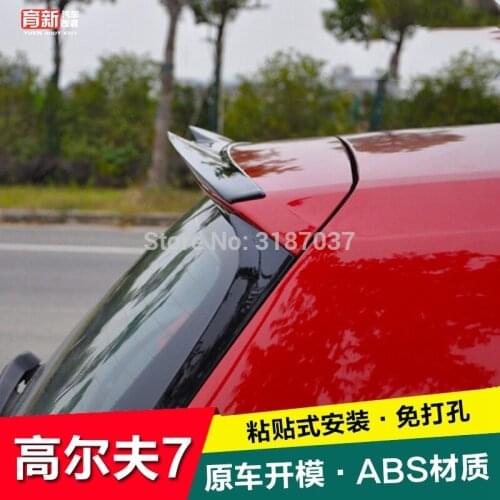 For Volkswagen GOLF MK7 MK7.5 2014-2018 ABS Plastic gloss black Color Rear Roof Spoiler Wing Trunk Lip Boot Cover Car Styling