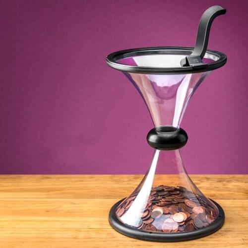 Gravity vortex coin piggy bank decompression toy whirlwind rotating coin magic creative gift