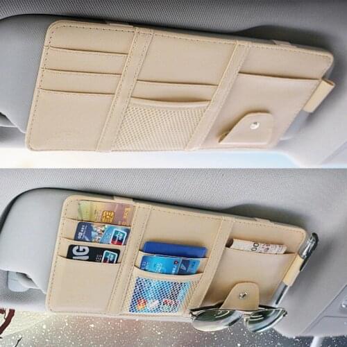 Car Storage Card Glassed Pen Clip Car Sun Visor Organizer Pocket For Audi A3 8l 8v 8p A4 B5 B6 B7 B8 A5 A6 C5 C6 C7 A7 A8 D2 D3