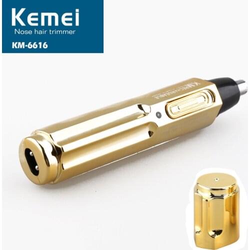 Kemei KM-6616 Rechargeable Shaving Nose Hair Trimmer Fashion Safe Face Care Shaving Trimmer For Nose Hair Clipper Trimer Man