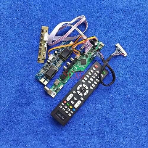 Kit LVDS 30-Pin 4CCFL Analog Signal Display drive card For M170E6/M170E7/MT170EN01/M170MNE1 1280*1024 HDMI-compatible VGA AV USB