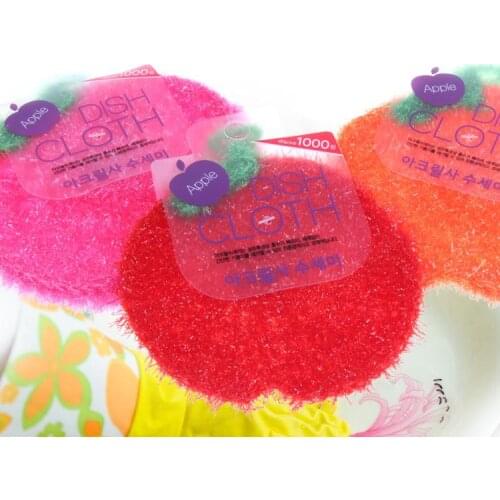 3Pcs/Lot korea Apple Dish Cloth Acrylic Washing Towel Magic Kitchen Cleaning Wiping Rags