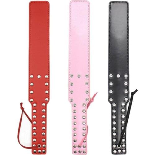 Leather Bdsm Spanking Paddles for Couple Sex Toy Slave Flogger Handle Fetish Adult Role Play Sluts Paddles Whip Women Sexy Toys
