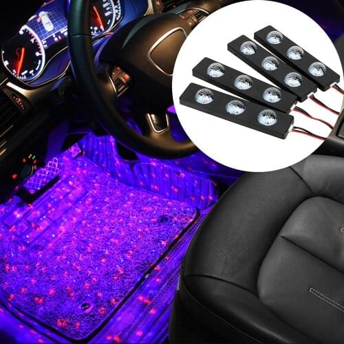 LEEPEE Auto Interior Lamp RGB Music Rhythm Touch and Sound Control Car USB LED Atmosphere Starry Lights Flash Strobe Controller