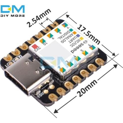 Type-C Seeeduino XIAO Microcontroller SAMD21 Development Board for Arduino IDE/IOT Cortex M0+ Nano 48MHZ SPI I2C Interface