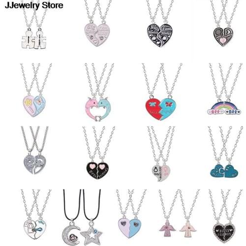 Rainbow Fashion Best Friends Honey Love Couple Pendant Necklace Good Friend Necklace