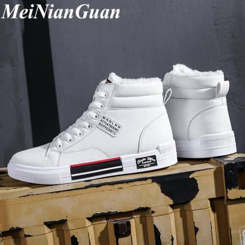 Fashion Mens Sneakers Platforms Warm Plush Winter Shoes for Men Casual Shoes Light Soft Luxury Man High Top Sneakers 2021 Z9