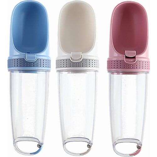 New Pet 350ML Plastic Automatic Adjustable Drinking Dog Cat Drinking Fountain Portable Food Water Feeder Dish Bowl Dural Port