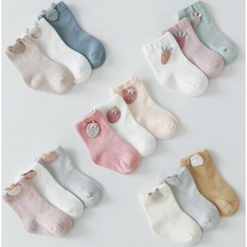 Spring autumn new baby socks soft cotton cute cartoon accessories baby socks kids boys and girls warm socks