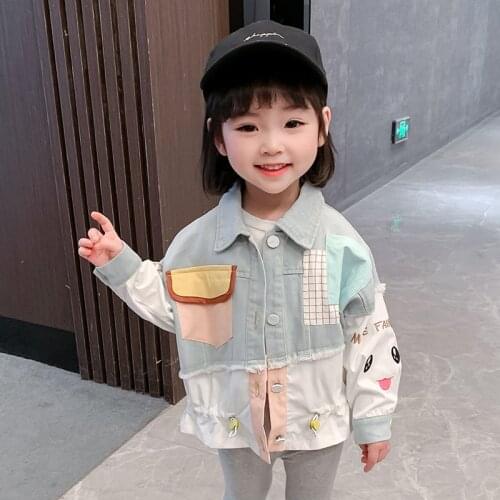 Girls Babys Kids Coat Jean Jacket Outwear 2021 Stylish Spring Autumn Overcoat Plus Size Top Cardigan Toddler Childrens Clothin