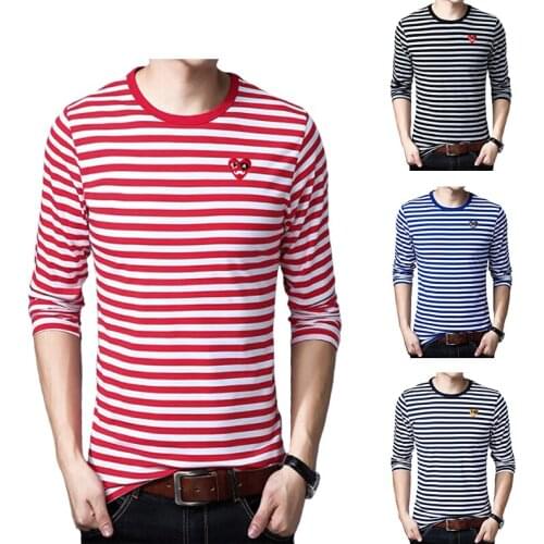 PLAY fantasy and miracle Mens Striped T-shirts