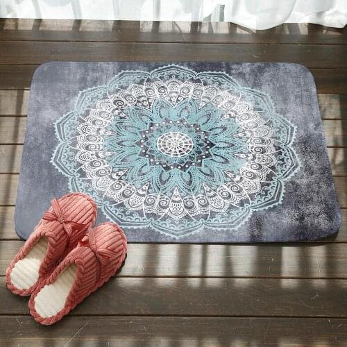 Mandala pattern Anti-slip doormat Vacuuming kitchen bedroon bath floor mats Home Entrance prayer mat 40*60cm 0014