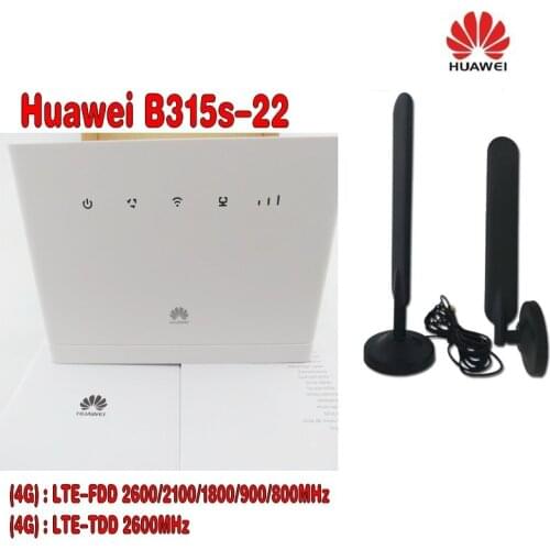 Unlocked Huawei B315s-22 150Mbps CAT4 4G cpe wifi router +2pcs antenna