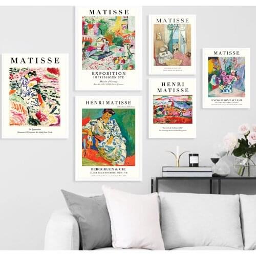 Retro Matisse Abstract Landscape Vintage Nordic Posters And Prints Wall Art Canvas Painting Wall Pictures For Living Room Decor