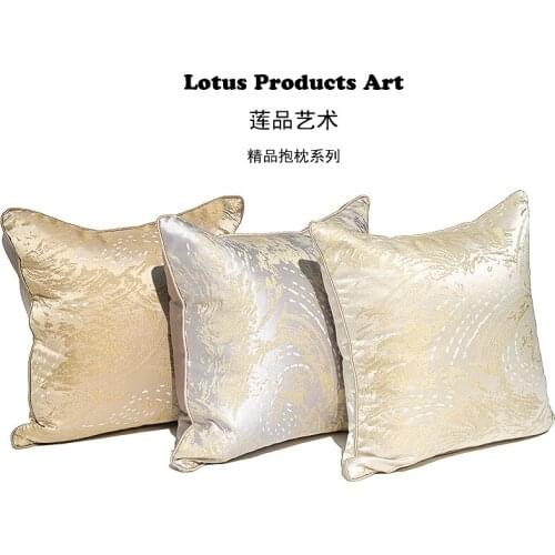 Satin Jacquard Neoclassical European Simple Modern Sofa Pillowcase Cushion Cover Living Room Bedroom Sofa Decorative