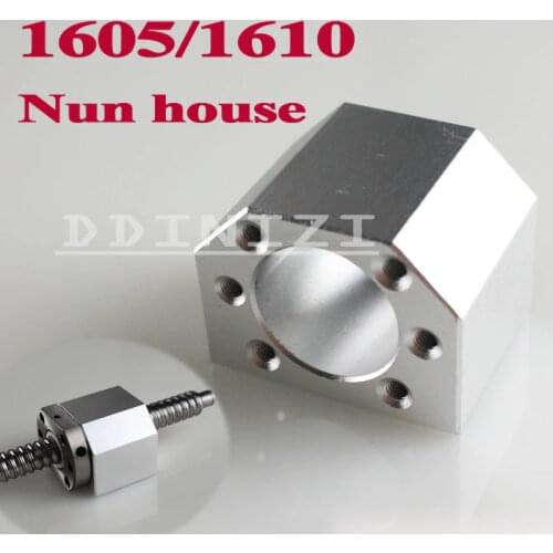 3pcs SFU1605 SFU1610 Ballscrew Nut Housing Aluminium Mounting Bracket For CNC Ballscrew Ballnut