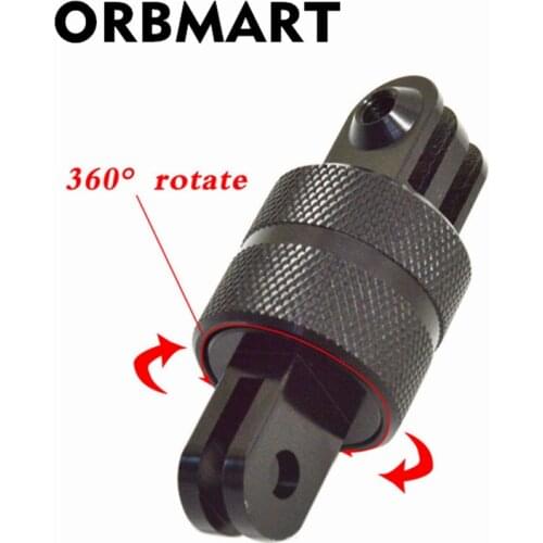 ORBMART 360 Degree Rotable Metal Aluminum Alloy Selfie Stick Bracket Base Adapter CNC Ball Head For Gopro Hero Xiaomi Yi SJCAM