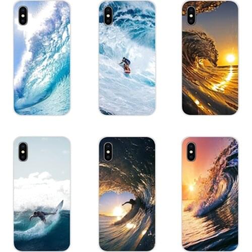 Sea Wave Surf Summer Surfing Ocean Silicone Case Cover For Apple iPhone X XR XS 11Pro MAX 4S 5S 5C SE 6S 7 8 Plus ipod touch 5 6