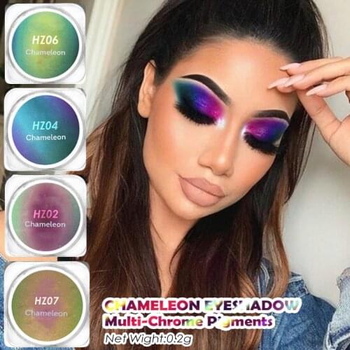 Multi Chrome Chameleon Metallic Shiny Eye Shadow Glitter Eyeshadow Powder Chameleon Pigments Eyes Makeup Party Cosmetic 0.2g