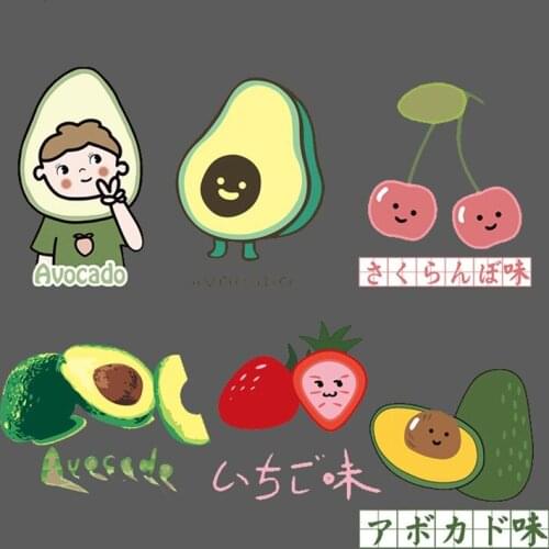 Iron on Transfer Vinyl Heat Transfers For Clothes T shirt Cute Strawberry Ice Cream Fruit Cartoon Patch Kids Applique DIY Decor