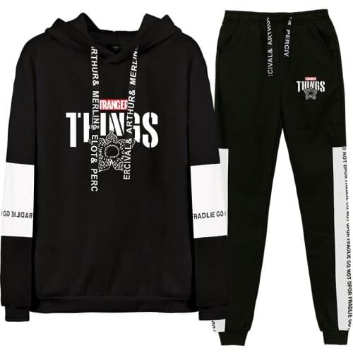 Stranger Things Hoodie Sweatpants Sets Man/Women Letter print Warm Sets Stranger Things Leisure suit Hot Fashion sportswear