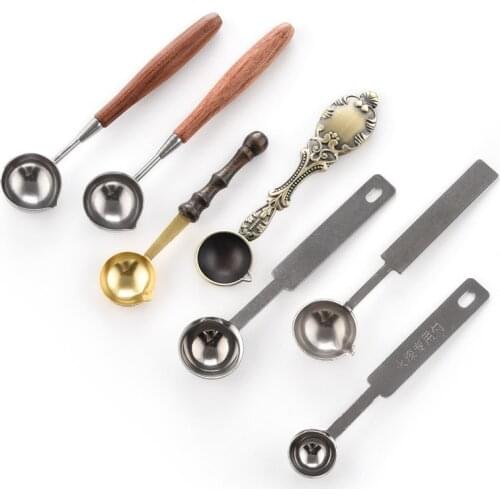 Vintage Sealing Wax Spoon Sealing Stamp for Scrapbooking Wax Melting Spoon Sealing Wax Spoon Stamps