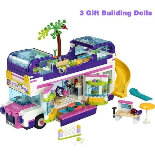 Funny Star Livis House Building Car bus Compatible Friend For Girls Figures Bricks Educational Toys Childre Gifts For