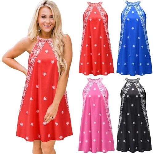 Women Dresses Summer 2021 Sexy Fashion Slim Halter Floral Printed Neck-Mounted Sukienka Midi Women Elegant Off Shoulder Dress